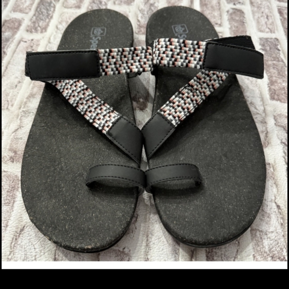 Spenco Island Slide Slip-On Toe Loop Multicolor Orthotic Sandal Size 11